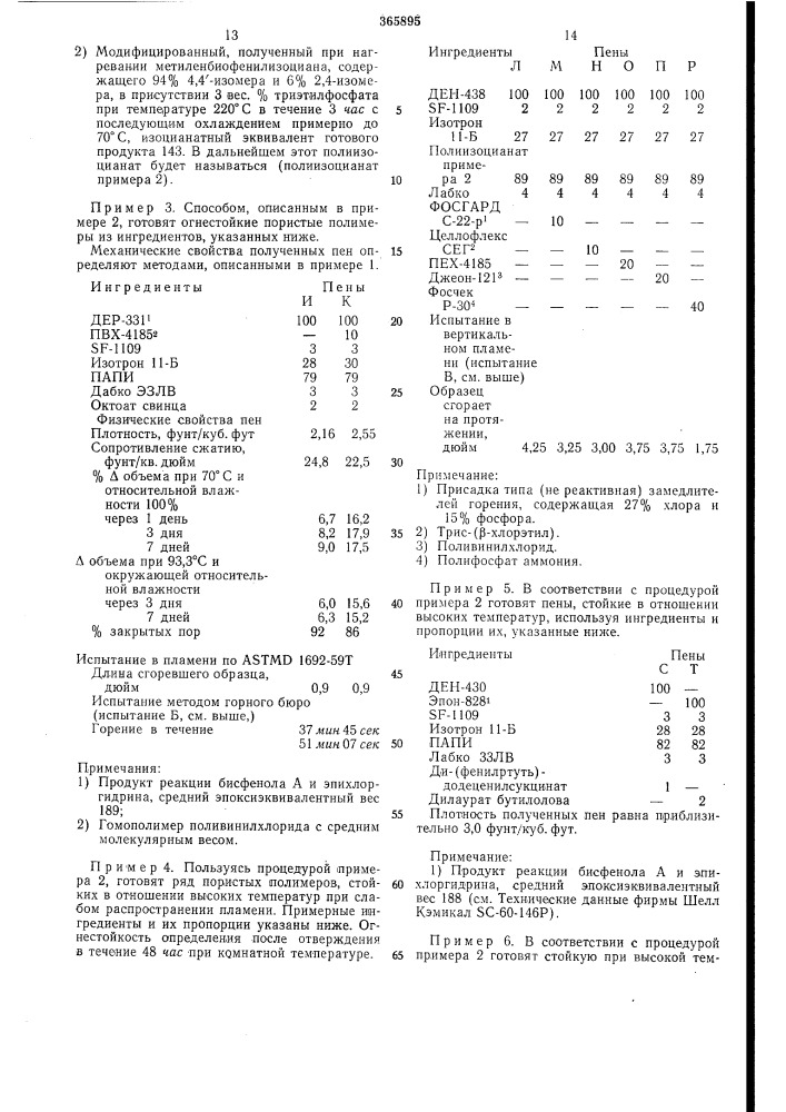 Способ получения пеноматериалов12 (патент 365895)