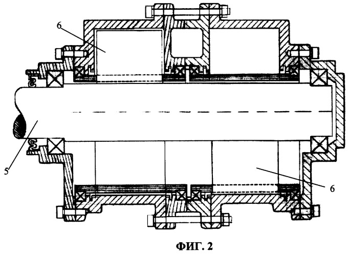 Двухсекционная роторная объемная машина (патент 2254481)