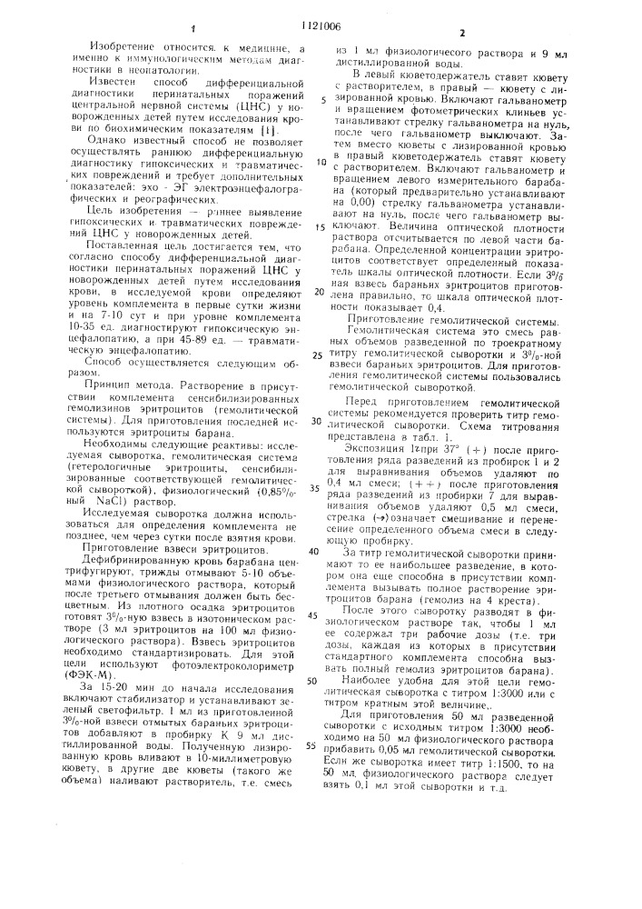 Способ дифференциальной диагностики перинатальных поражений центральной нервной системы у новорожденных детей (патент 1121006)