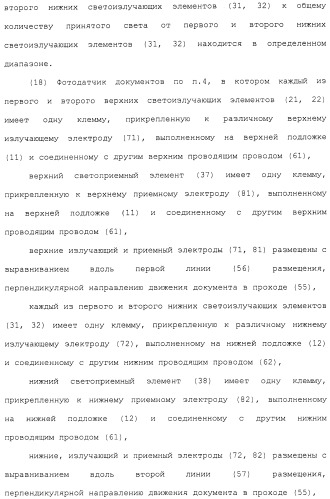 Фотодатчик документов из установленных на поверхности элементов (патент 2488169)
