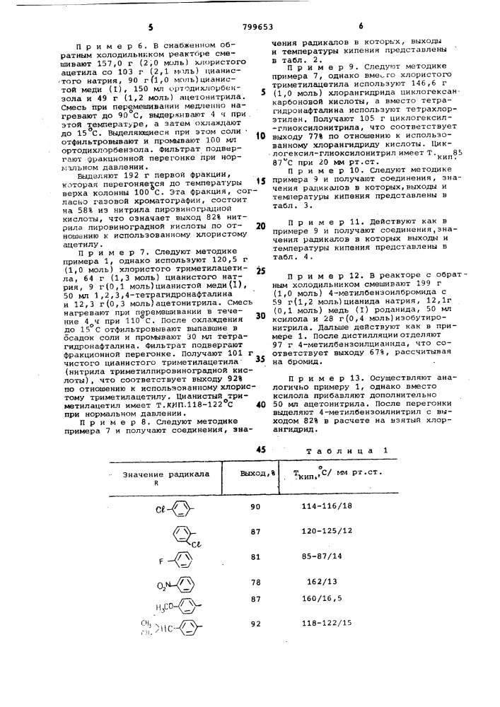 Способ получения нитриловкетокарбоновых кислот (патент 799653)