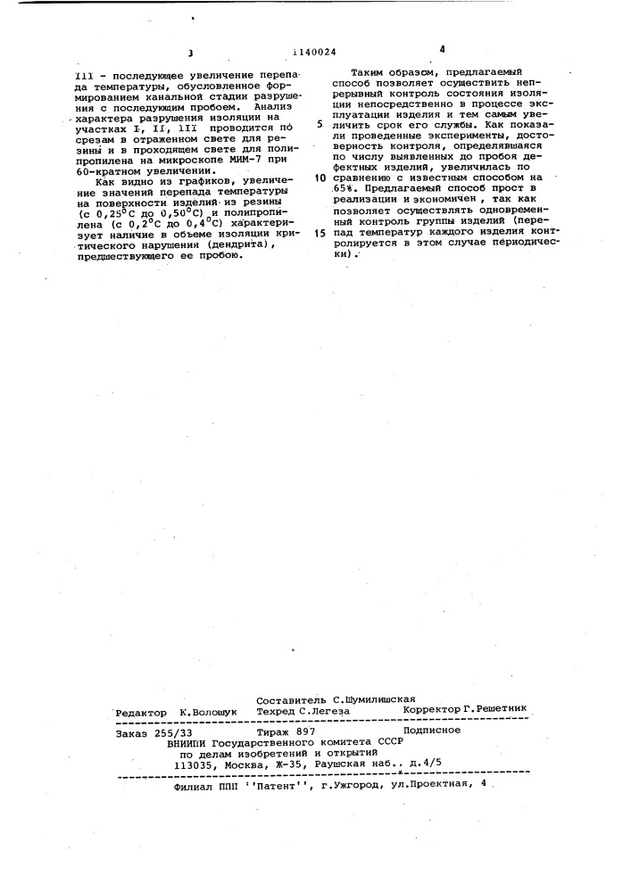 Способ контроля состояния изделий из диэлектрических материалов (патент 1140024)