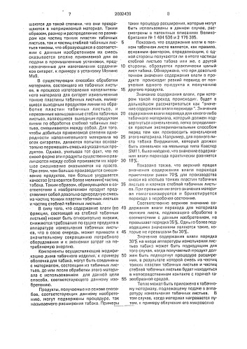 Курительный материал из табачных листьев, способ их обработки для получения курительного материала (варианты) и способ получения курительного материала для изготовления сигарет (патент 2002439)