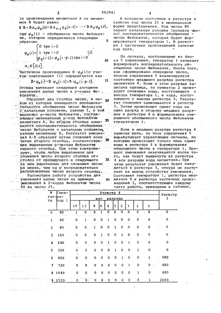 Устройство для умножения целых чисел (патент 662941)