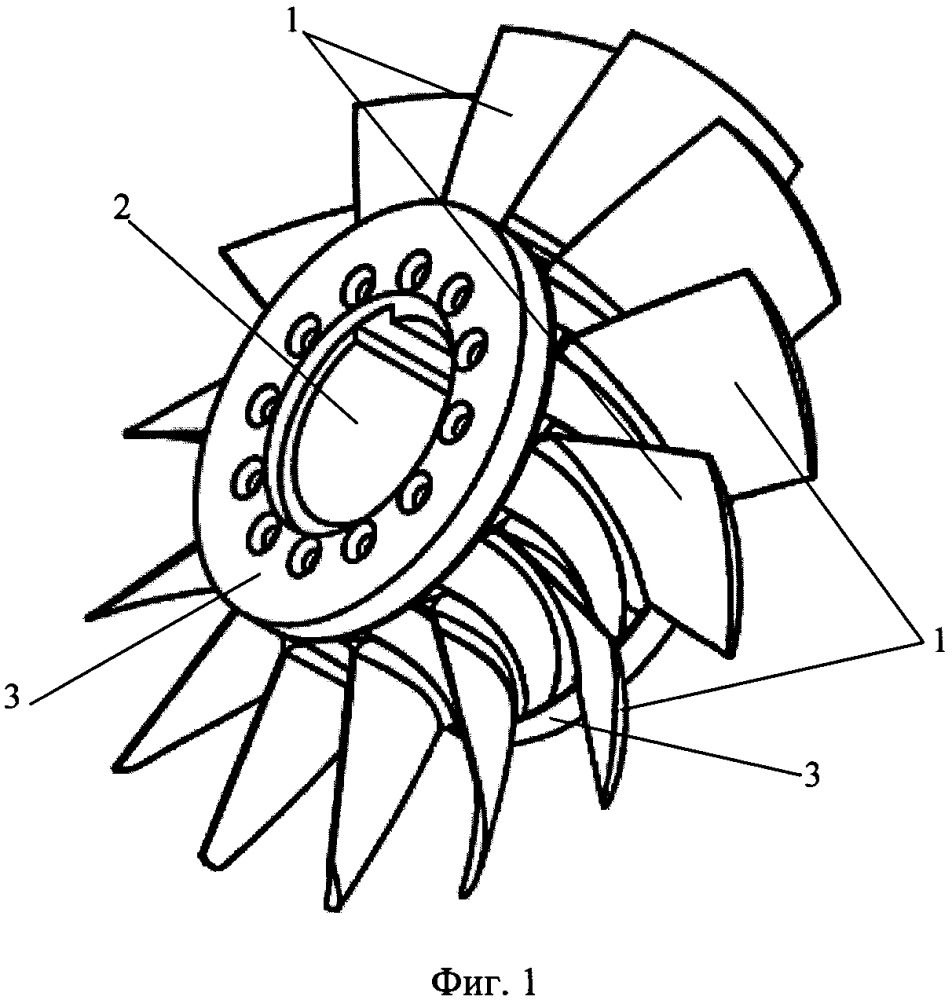 Крыльчатка турбины чертеж