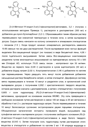 3-амино-1-арилпропилиндолы, применяемые в качестве ингибиторов обратного захвата моноаминов (патент 2382031)