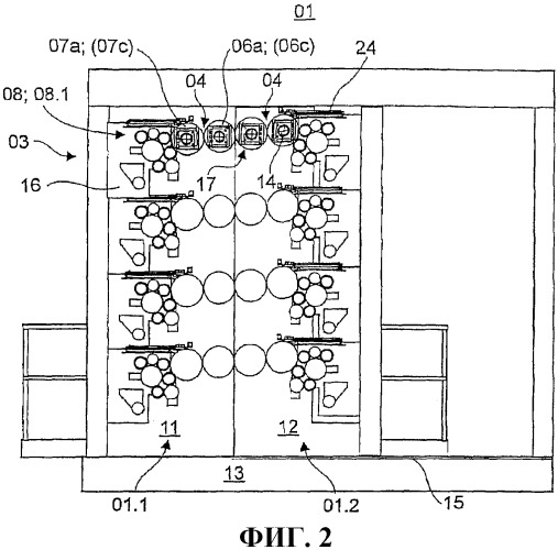 Печатная секция рулонной ротационной печатной машины (патент 2364515)