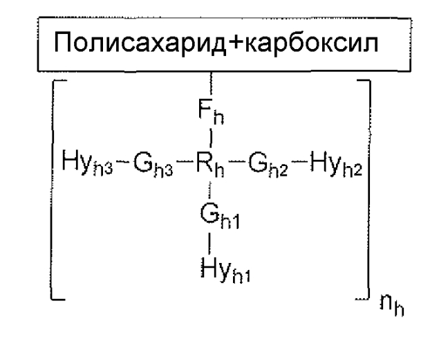 Анионные полисахариды, функционализированные по меньшей мере двумя гидрофобными группами, связанными с по меньшей мере трехвалентной промежуточной группировкой (патент 2575460)