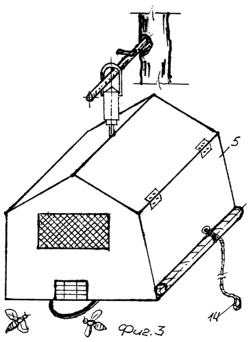 Устройство для ловли роевых пчел (патент 2404574)