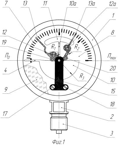 Стрелочный манометр с индукционными датчиками (патент 2456564)
