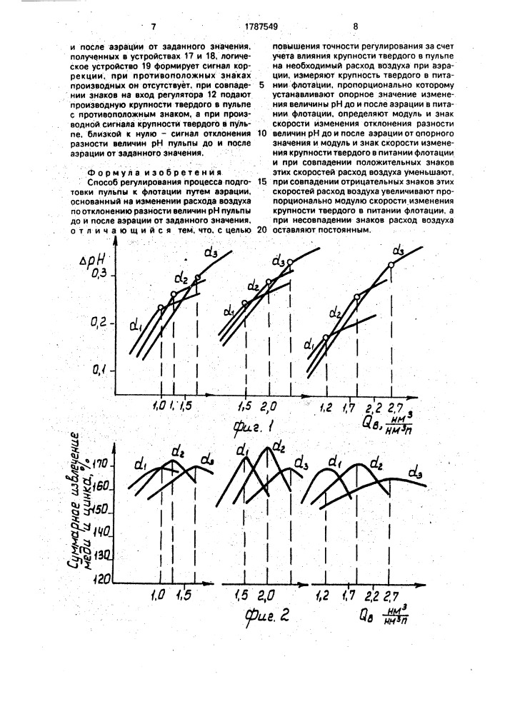 Способ регулирования процесса подготовки пульпы к флотации путем аэрации (патент 1787549)