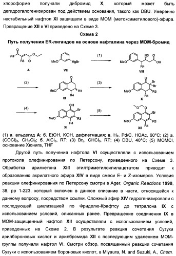 Химические соединения, содержащая их фармацевтическая композиция, их применение (варианты) и способ связывания er  и er -эстрогеновых рецепторов (патент 2352555)