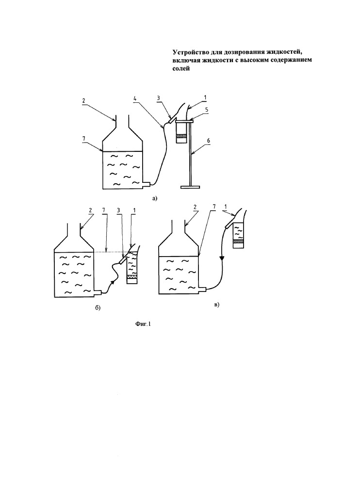 Устройство для дозирования жидкостей, включая жидкости с высоким содержанием солей (патент 2656587)