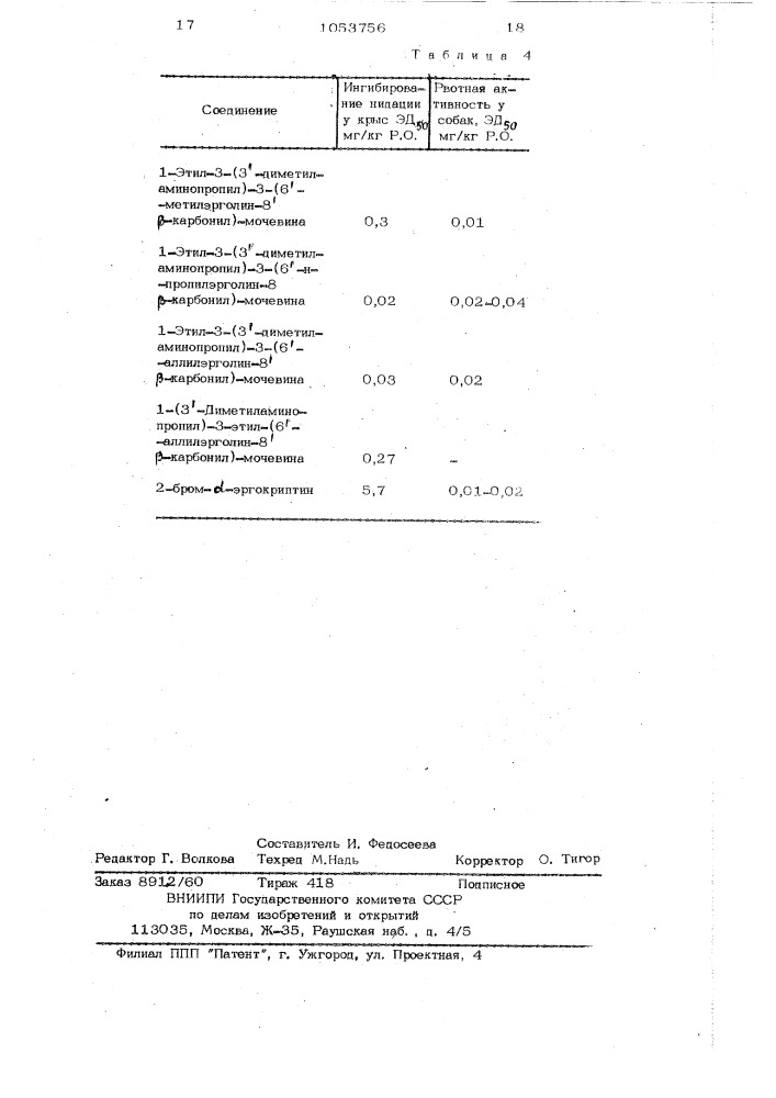 Способ получения производных эрголина или их солей (патент 1053756)