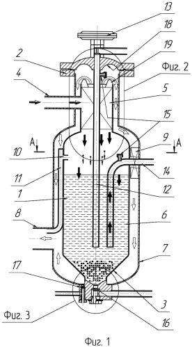Скважинный приустьевой отбойник и способ отделения примесей от газожидкостного потока (патент 2569427)