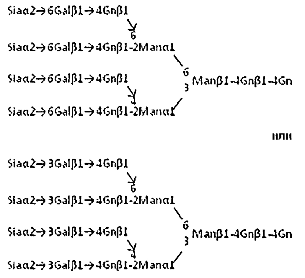 Способы получения сахарной цепи, содержащей сиаловую кислоту (патент 2597975)