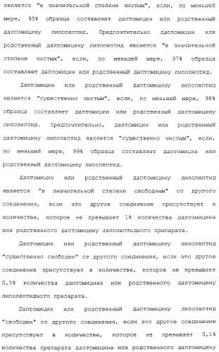 Способ очистки липопептида (варианты), антибиотическая композиция на основе очищенного липопептида (варианты) (патент 2311460)