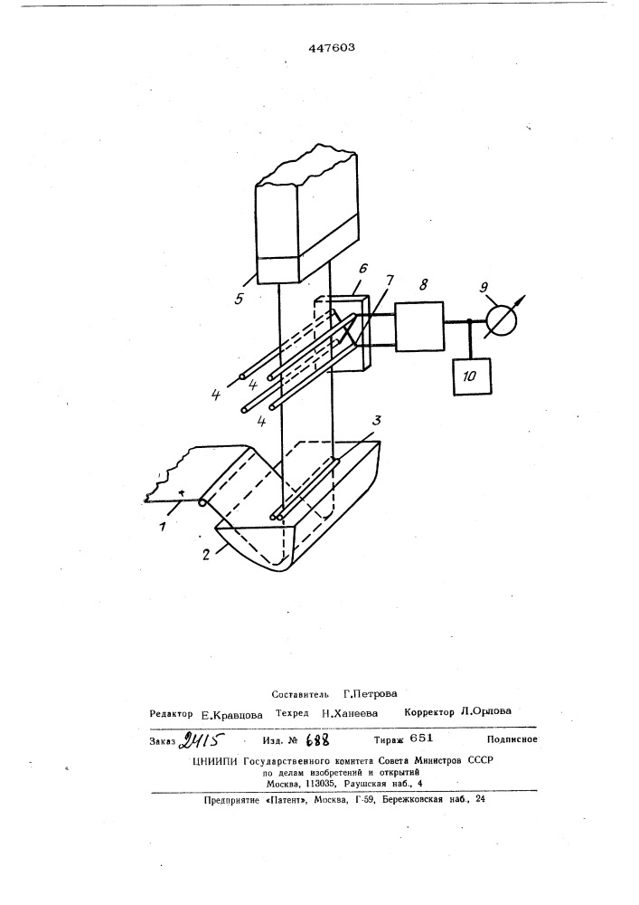 Устройство для определения связующего в пропитанном материале (патент 447603)
