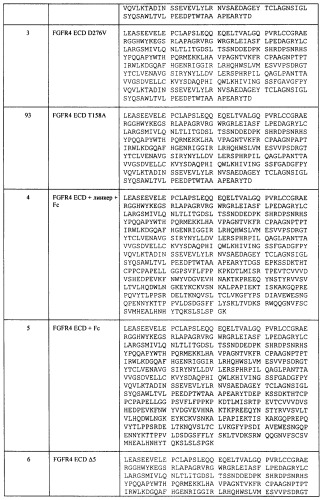 Мутеины кислотной зоны внеклеточного домена рецептора фактора роста фибробластов (патент 2509774)