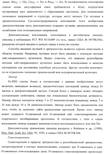 Fc-эритропоэтин слитый белок с улучшенной фармакокинетикой (патент 2370276)