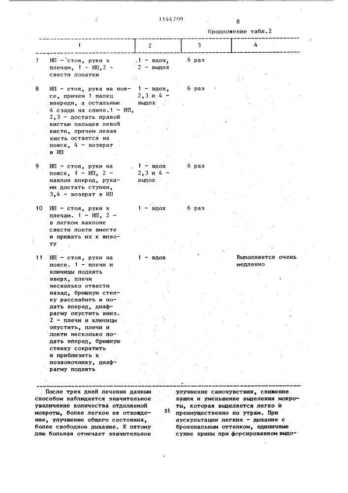 Способ реабилитации бронхолегочных больных (патент 1144709)