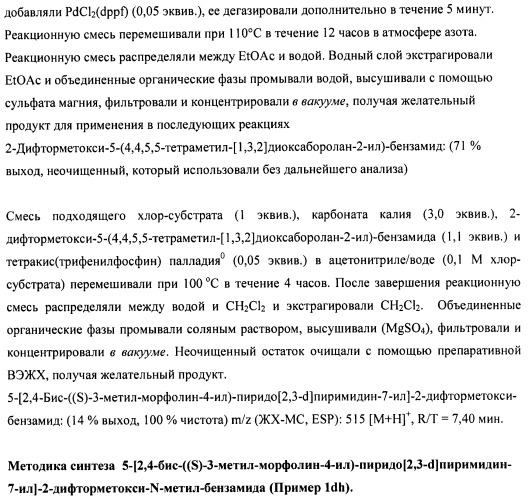 Производные 2-метилморфолин пиридо-, пиразо- и пиримидо-пиримидина в качестве ингибиторов mtor (патент 2445312)