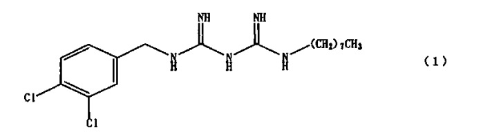 Способ получения 1-(3, 4-дихлорбензил)-5-октилбигуанида или его соли (патент 2440978)