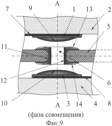 Контактный узел на встречных контактах с капиллярным соединительным элементом и способ его изготовления (патент 2374793)