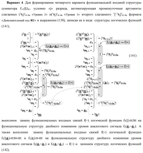 Функциональная вторая входная структура условно разряда &quot;j&quot; сумматора fcd( )ru с максимально минимизированным технологическим циклом  t  для аргументов слагаемых &#177;[1,2nj]f(2n) и &#177;[1,2mj]f(2n) формата &quot;дополнительный код ru&quot; с формированием промежуточной суммы &#177;[1,2sj]1 d1/dn второго слагаемого в том же формате (варианты русской логики) (патент 2480816)