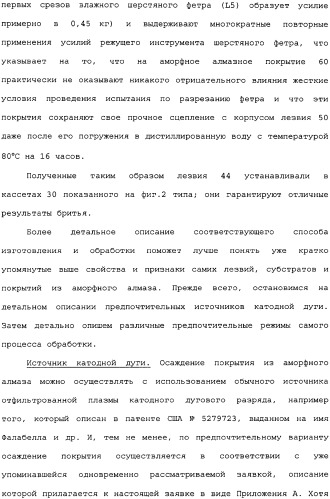 Бритвенное лезвие с аморфным алмазным покрытием (варианты) и способ его изготовления, бритвенный блок (варианты) (патент 2336159)