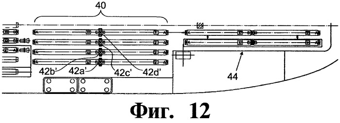 Способ укладки трубопровода с судна (варианты), способы хранения и предварительной сборки секций трубы на судне-трубоукладчике и судно-трубоукладчик (варианты) (патент 2478862)