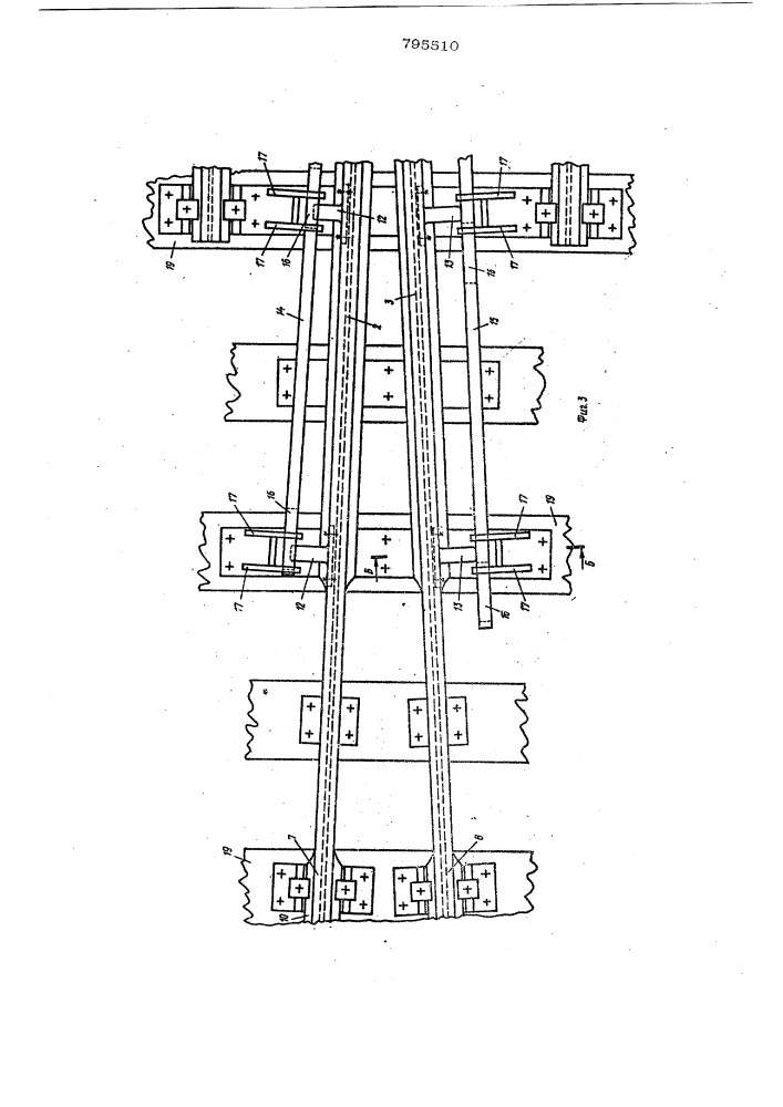 Крестовина стрелочного переводадля путей c широкоподошвеннымирельсами (патент 795510)