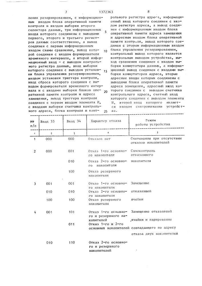 Постоянное запоминающее устройство с резервированием (патент 1372363)