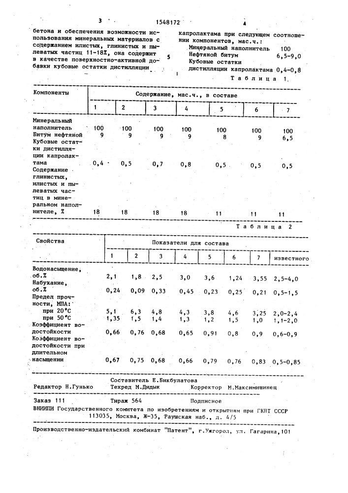 Асфальтобетонная смесь (патент 1548172)