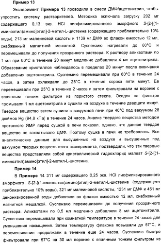 Кристаллическая соль гидрохлорид малеат s-[2-[(1-иминоэтил)амино]этил]-2-метил-l-цистеина, способ ее получения, содержащая ее фармацевтическая композиция и способ лечения (патент 2357953)