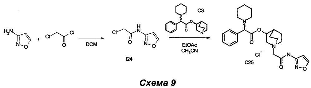 Хинуклидиновые эфиры 1-азагетероциклилуксусной кислоты в качестве антимускариновых средств, способ их получения и их лекарственные композиции (патент 2628082)