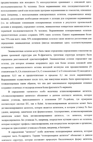 Антитело, содержащее fc-вариантную часть (варианты), фармацевтическая композиция, содержащая антитело, и способ лечения млекопитающего (патент 2325186)