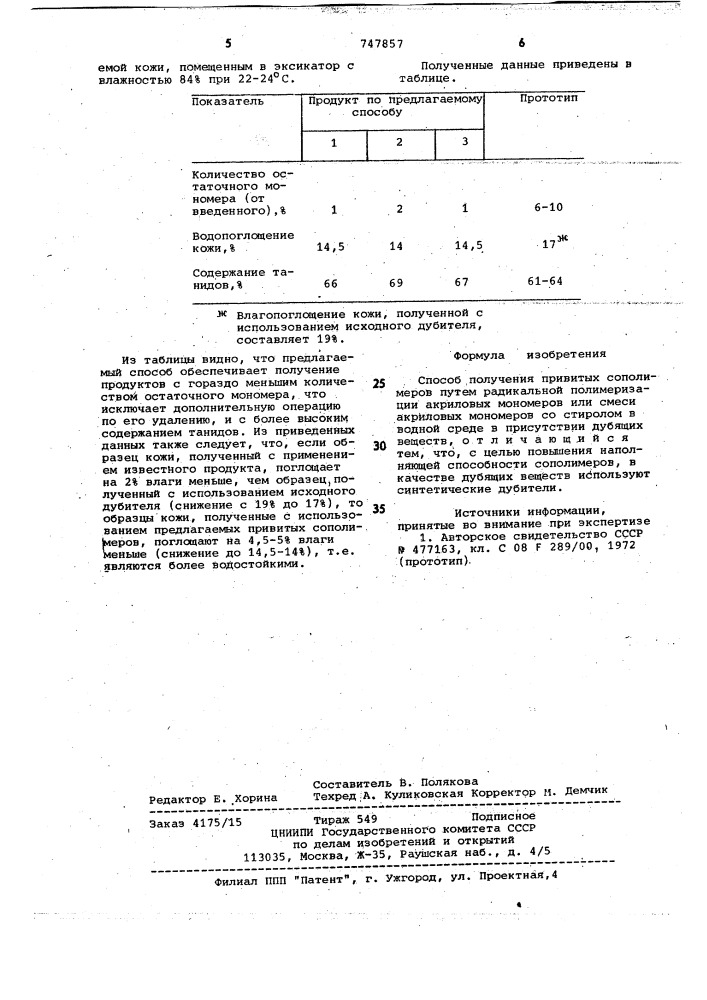 Способ получения привитых сополимеров (патент 747857)