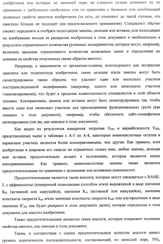 Аминокислотные последовательности, направленные на rank-l, и полипептиды, включающие их, для лечения заболеваний и нарушений костей (патент 2481355)