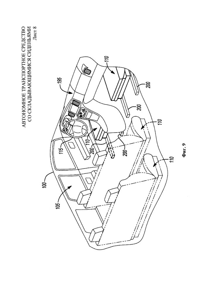 Автономное транспортное средство со складывающимися сиденьями (патент 2646722)