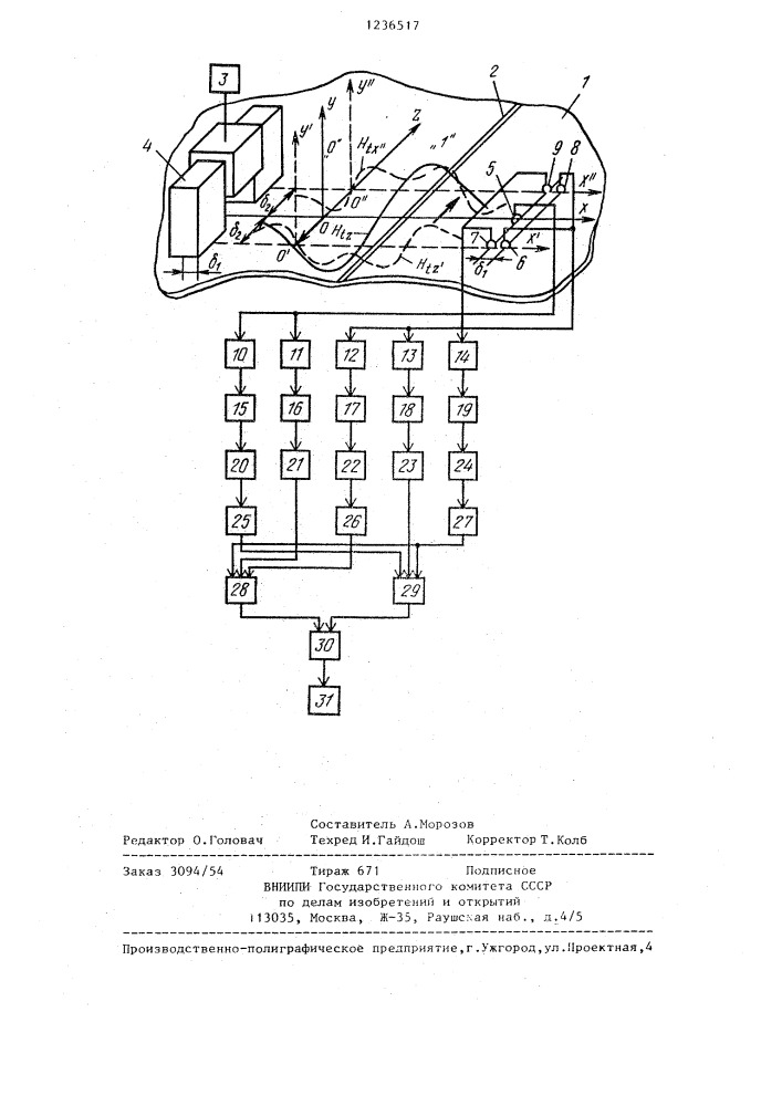 Устройство для записи и считывания информации с магнитного носителя (патент 1236517)