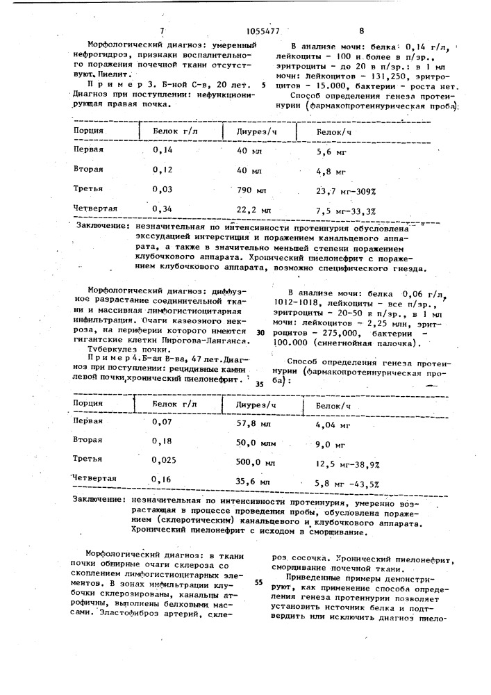 Способ определения генеза протеинурии (патент 1055477)