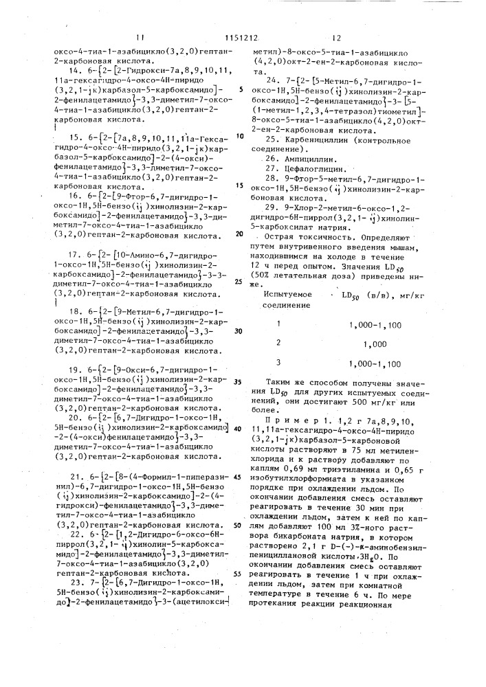 Способ получения производных пенициллина или их фармацевтически приемлемых солей (его варианты) (патент 1151212)