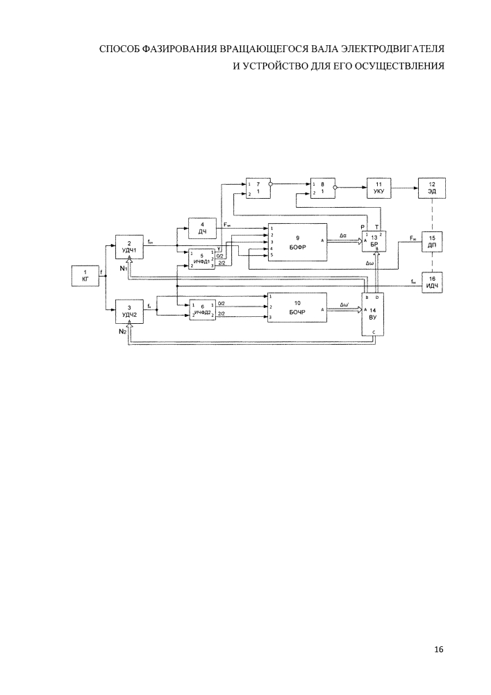 Способ фазирования вращающегося вала электродвигателя и устройство для его осуществления (патент 2608177)
