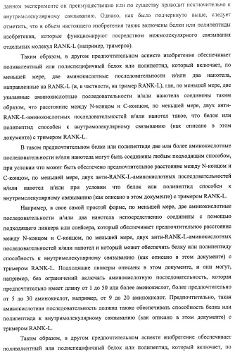 Аминокислотные последовательности, направленные на rank-l, и полипептиды, включающие их, для лечения заболеваний и нарушений костей (патент 2481355)