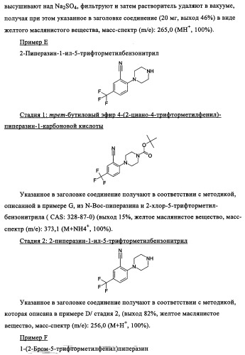 Производные 1-(2-аминобензол)пиперазина, используемые в качестве ингибиторов поглощения глицина и предназначенные для лечения психоза (патент 2354653)