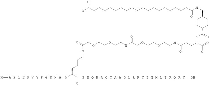 Длительно действующие агонисты рецепторов y2 и(или) y4 (патент 2504550)