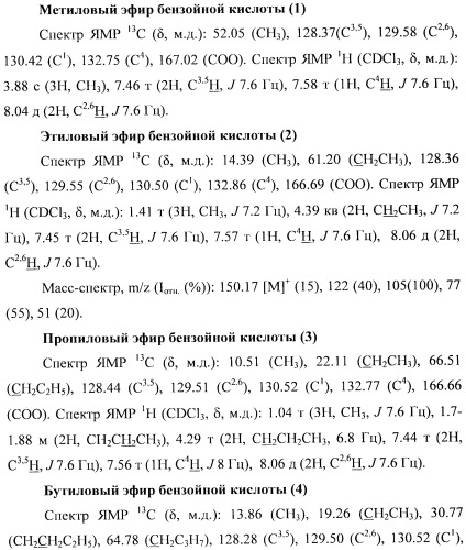 Способ получения алкиловых эфиров бензойной кислоты (патент 2481324)