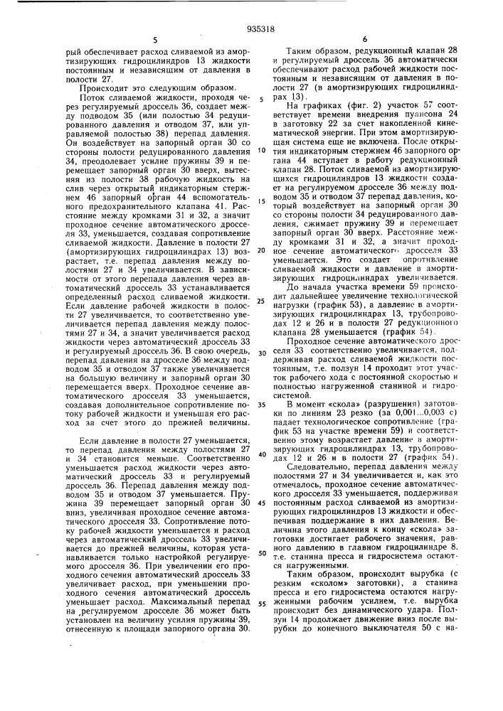 Система управления гидравлическим прессом (патент 935318)