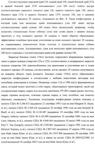 Одноразовый натягиваемый предмет одежды, имеющий хрупкий пояс (патент 2409338)